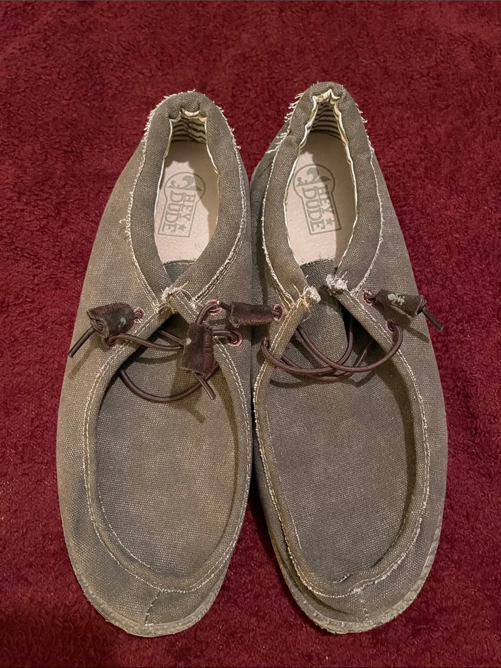 Hey Dude | Men’s Dark Brown Canvas Slip-On Loafers